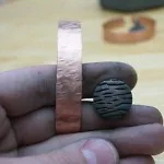 Trail Tracks - Textured Copper Bracelets