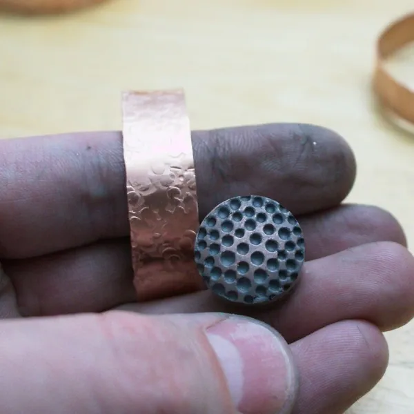 Water Bubbles - Textured Copper Bracelets