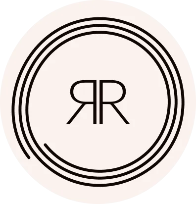 A logo with two letter 'R's back to back and a roll of wire around them.